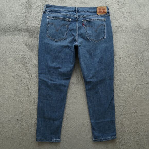 Levi's Jeans Women's Size 32 Blue Mid-Rise Boyfriend 26.5" Inseam Distressed - Picture 12 of 16